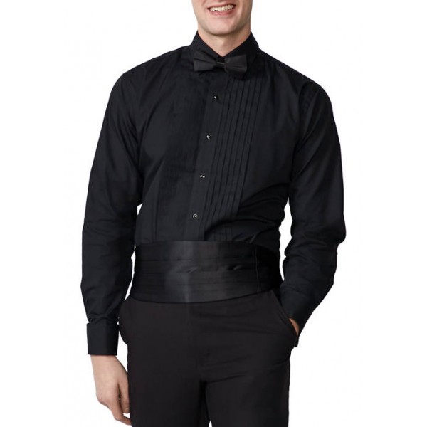 Madison Wing Top Box Black Formal Shirt