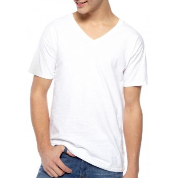 Hanes® Platinum Super Soft Cotton Tagless® V Neck T Shirts 5 Pack