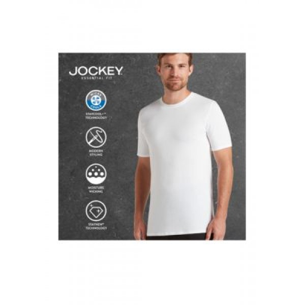 Jockey® Essential Fit Staycool+ Crew Neck T-Shirts - 3 Pack