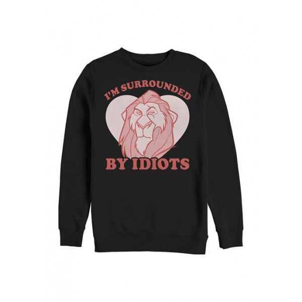 Disney® Villains Lion King Surrounded Valentine Crew Fleece Graphic Sweatshirt