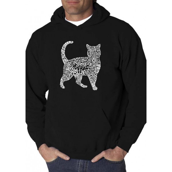LA Pop Art Word Art Graphic Hooded Sweatshirt - Cat
