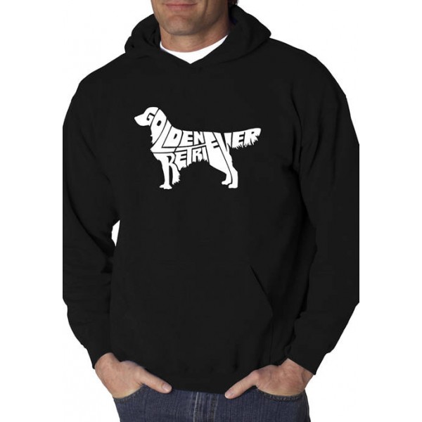 LA Pop Art Word Art Hooded Graphic Sweatshirt - Golden Retreiver