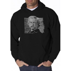 LA Pop Art Word Art Hooded Graphic Sweatshirt - Mark Twain