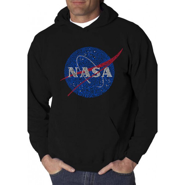 LA Pop Art Word Art Hooded Graphic Sweatshirt - NASA's Most Notable Missions