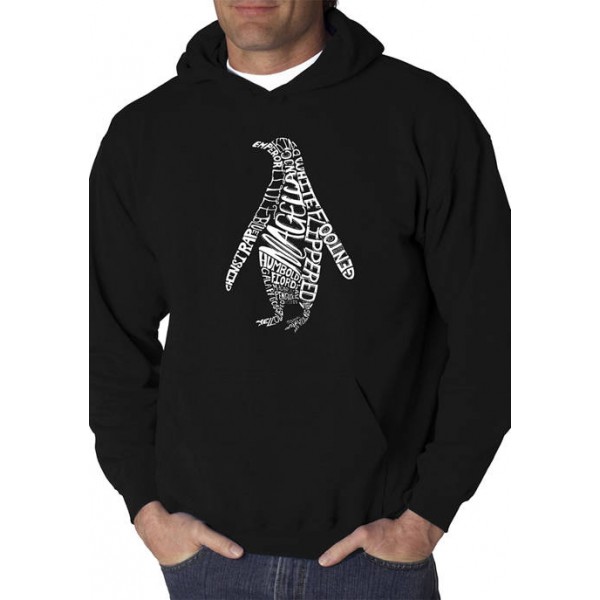 LA Pop Art Word Art Hooded Graphic Sweatshirt - Penguin
