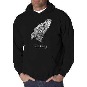 LA Pop Art Word Art Hooded Graphic Sweatshirt - Prayer Hands 