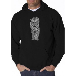 LA Pop Art Word Art Hooded Graphic Sweatshirt - Tiger 