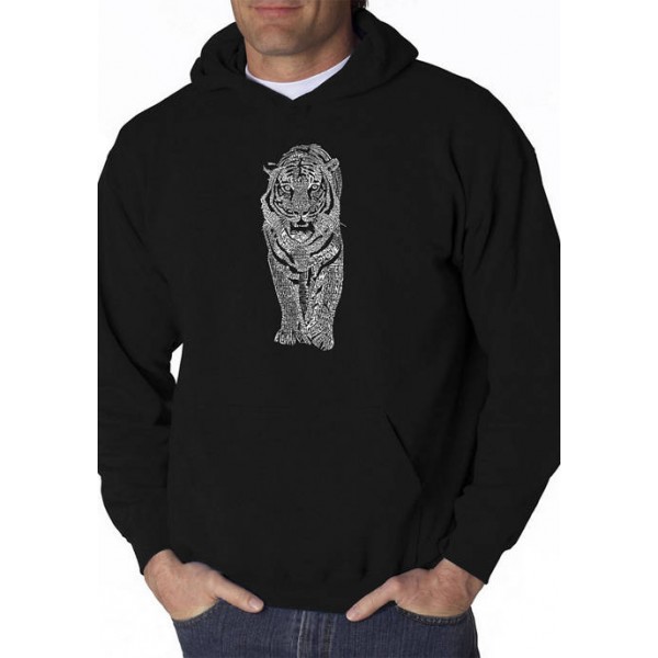 LA Pop Art Word Art Hooded Graphic Sweatshirt - Tiger