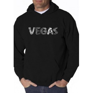 LA Pop Art Word Art Hooded Graphic Sweatshirt - Vegas 