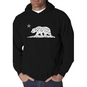 LA Pop Art Word Art Hooded Sweatshirt - California Dreamin 
