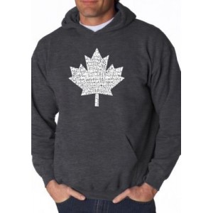 LA Pop Art Word Art Hooded Sweatshirt - Canadian National Anthem 