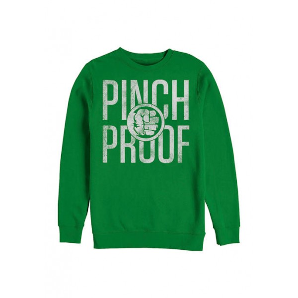 Marvel™ Marvel Hulk Pinch Proof Graphic Crew Fleece Sweatshirt