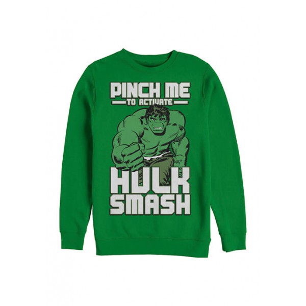 Marvel™ Marvel Hulk Smash Pinch Graphic Crew Fleece Sweatshirt