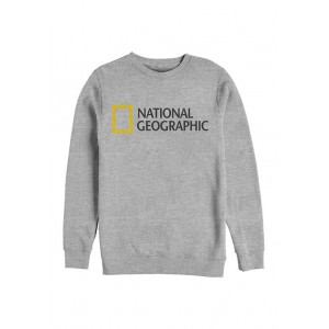 National Geographic Logo Graphic Crew Fleece Sweatshirt 