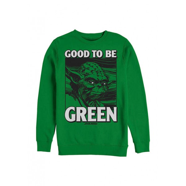 Star Wars® Star Wars™ Green Yoda Graphic Crew Fleece Sweatshirt