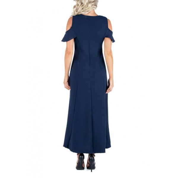 24seven Comfort Apparel Women's A-Line Maxi Dress