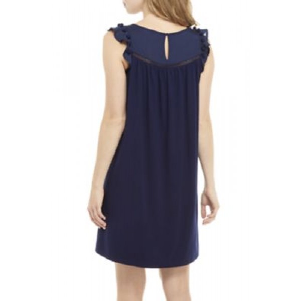 Crown & Ivy™ Women's Sleeveless Flutter Shoulder Dress