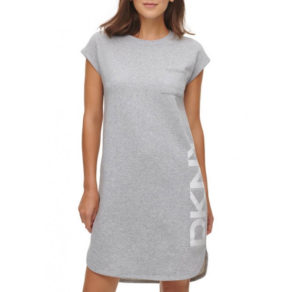 DKNY Short Sleeve Logo Pocket Dress