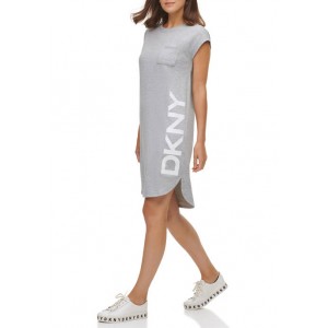 DKNY Short Sleeve Logo Pocket Dress 