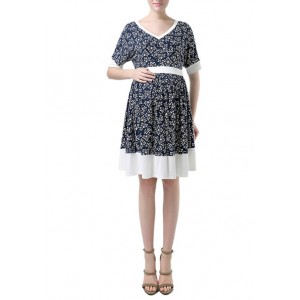Kimi & Kai Maternity Batwing Sleeve Printed Dress 