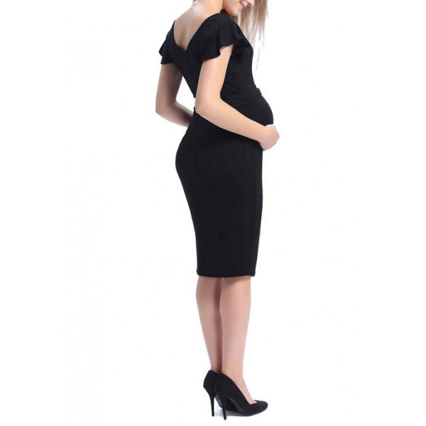 Kimi & Kai Maternity Nell Lace Trimmed Color Block Dress