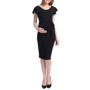Kimi & Kai Maternity Nell Lace Trimmed Color Block Dress 