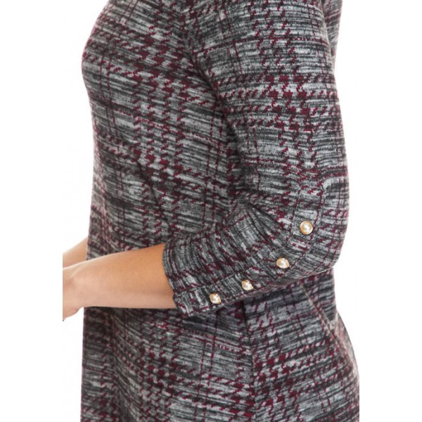 Luxology™ Women's 3/4 Sleeve Heather Cozy A Line Dress