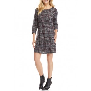 Luxology™ Women's 3/4 Sleeve Heather Cozy A Line Dress 
