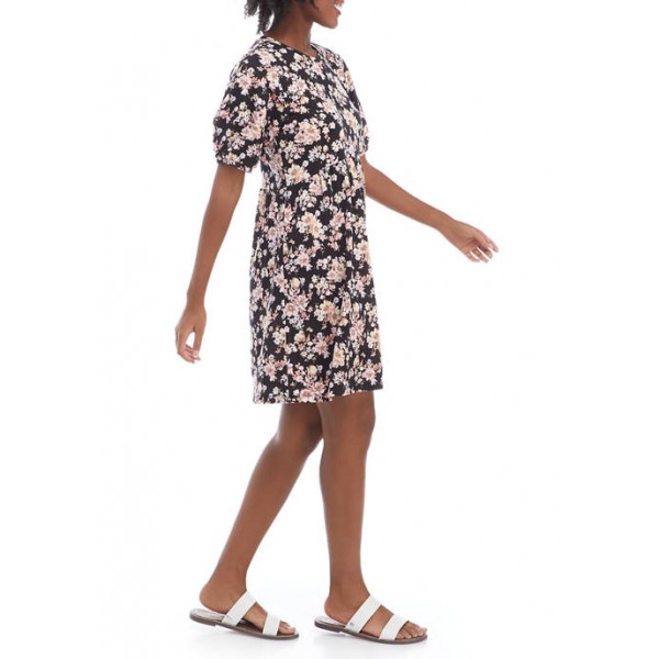 Luxology™ Women's Puff Sleeve Floral Babydoll Dress