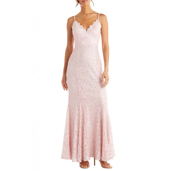 Morgan & Co. Women's Sleeveless Lace Mermaid Dress