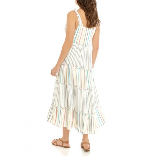 New Directions® Women's Double Faced Tiered Maxi Dress