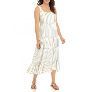 New Directions® Women's Double Faced Tiered Maxi Dress 