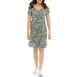 New Directions® Women's Short Sleeve Animal Print T-Shirt Dress 