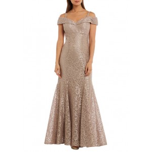RM Richards Off the Shoulder Lace Gown 