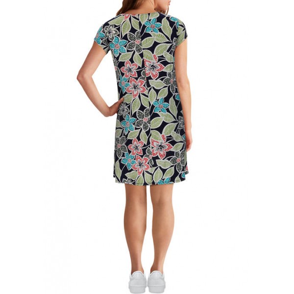 Ruby Rd Women's Must Haves III Flowy Floral Puff Printed Dress