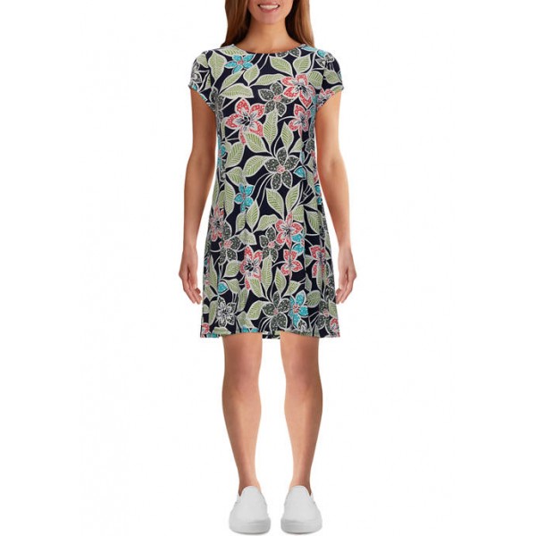 Ruby Rd Women's Must Haves III Flowy Floral Puff Printed Dress