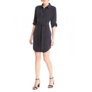 THE LIMITED Roll Sleeve Shirt Dress 