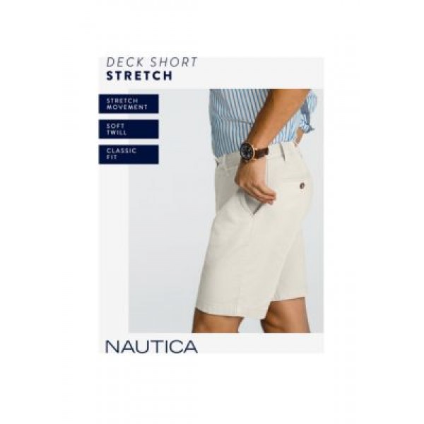Nautica 8.5 in Flat Front Deck Shorts