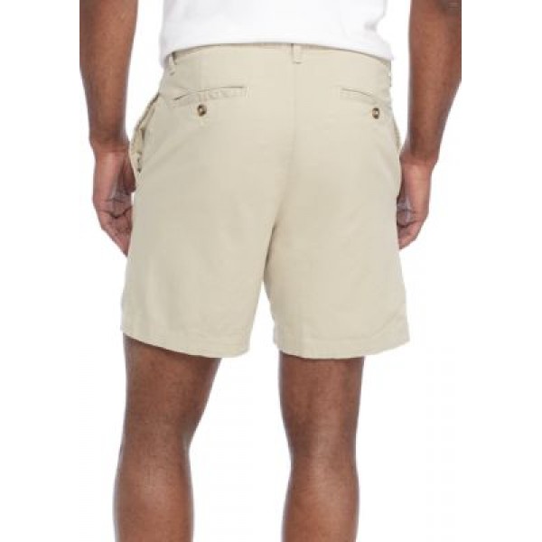 Saddlebred® 7 in Stretch Twill Dry Cement Shorts