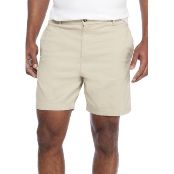Saddlebred® 7 in Stretch Twill Dry Cement Shorts