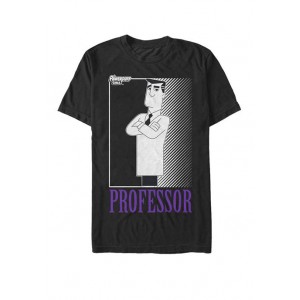 Cartoon Network Power Puff Girls Professor Poster Short Sleeve Graphic T-Shirt 