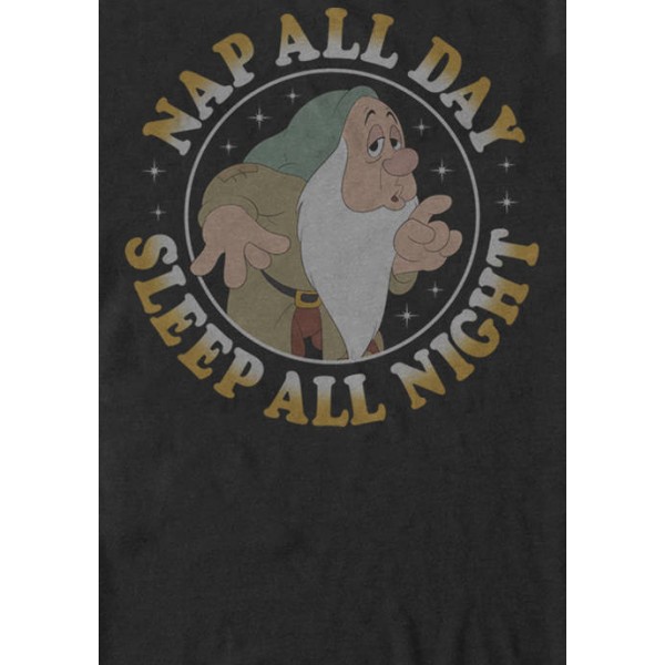 Disney® Snow White Dwarf Sleepy Nap All Day Sleep All Night Short Sleeve T-Shirt