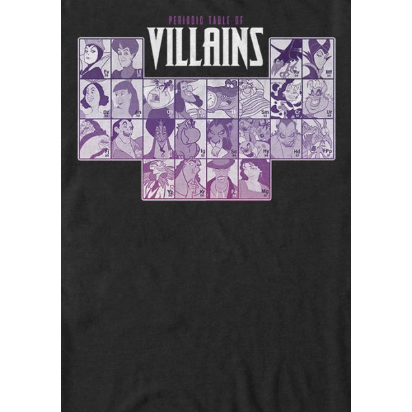 Disney® Villains Periodic Table Of Villains Group Shot Short Sleeve T-Shirt