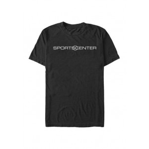ESPN ESPN Horizontal Solid White Short Sleeve Graphic T-Shirt 