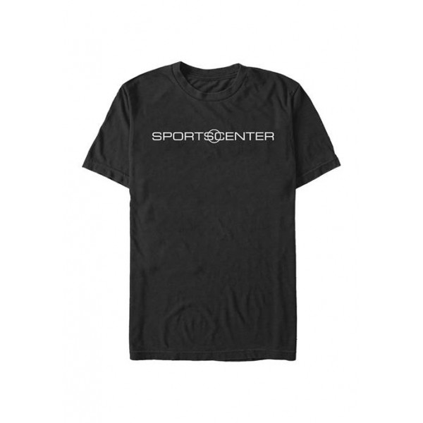 ESPN ESPN Horizontal Solid White Short Sleeve Graphic T-Shirt