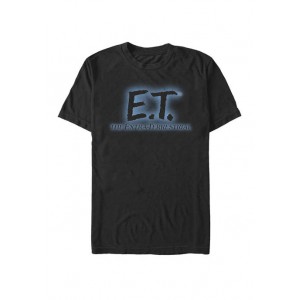 E.T. the Extra-Terrestrial Glowing Movie Logo Short Sleeve Graphic T-Shirt 