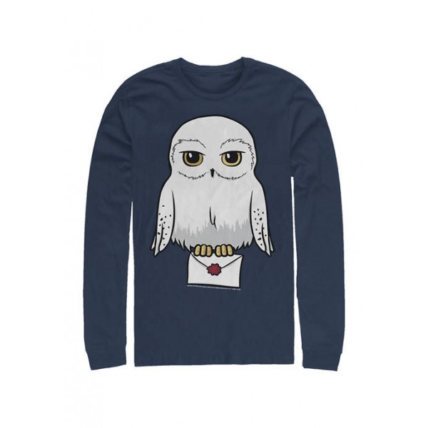 Harry Potter™ Harry Potter Anime Hedwig Mail Long Sleeve Graphic Crew T-Shirt
