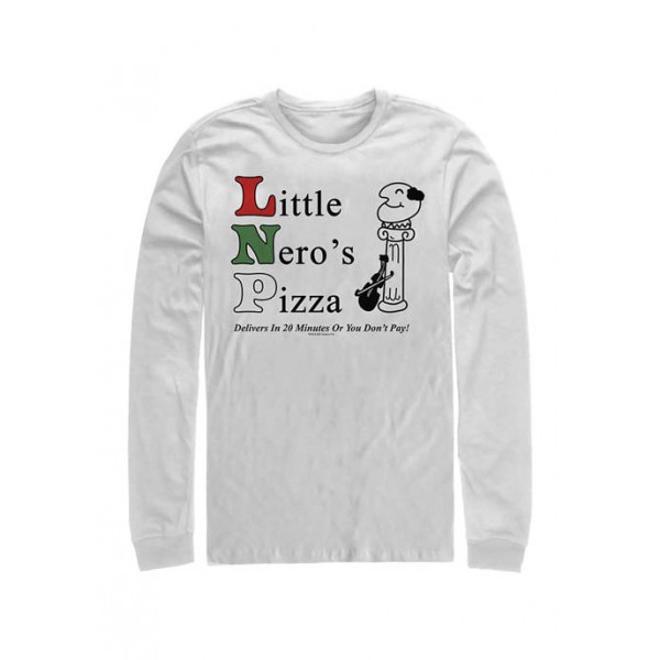 Home Alone Home Alone Little Nero's Pizza Long Sleeve Crew Graphic T-Shirt