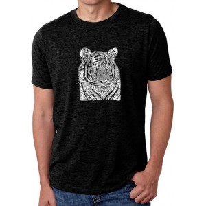 LA Pop Art Premium Blend Word Art Graphic T-Shirt - Big Cats 
