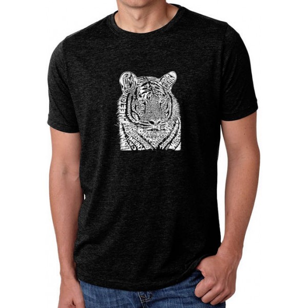 LA Pop Art Premium Blend Word Art Graphic T-Shirt - Big Cats